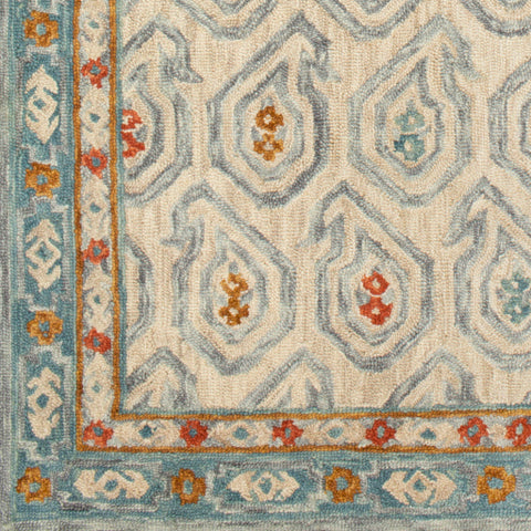 Image of Surya Bonifate Global Teal, Denim, Ice Blue, Cream, Tan, Camel, Clay Rugs BFT-1010