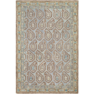 Surya Bonifate Global Medium Gray, Tan, Dark Brown, Teal Rugs BFT-1012