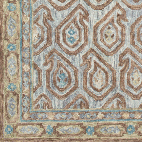 Image of Surya Bonifate Global Medium Gray, Tan, Dark Brown, Teal Rugs BFT-1012