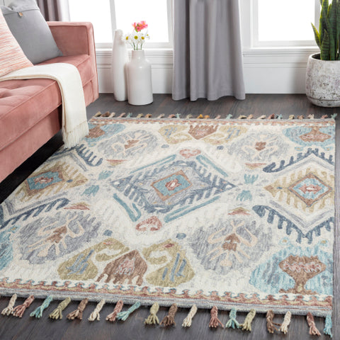 Image of Surya Bonifate Global Medium Gray, Sea Foam, Teal, Camel, Cream, Olive Rugs BFT-1014