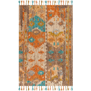 Surya Bonifate Global Burnt Orange, Saffron, Olive, Cream, Teal, Tan Rugs BFT-1017