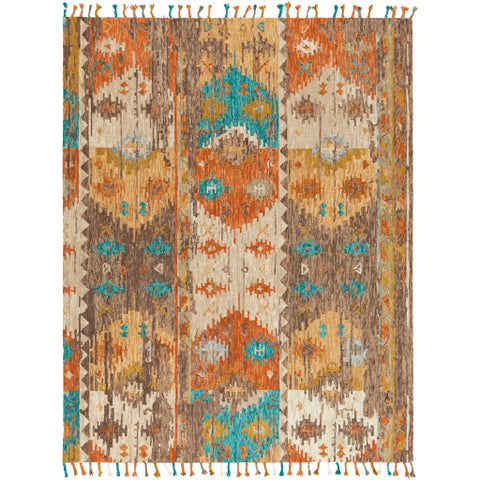 Image of Surya Bonifate Global Burnt Orange, Saffron, Olive, Cream, Teal, Tan Rugs BFT-1017