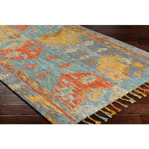 Image of Surya Bonifate Global Rust, Medium Gray, Teal, Mustard, Tan, Camel Rugs BFT-1018