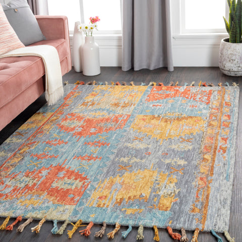 Image of Surya Bonifate Global Rust, Medium Gray, Teal, Mustard, Tan, Camel Rugs BFT-1018