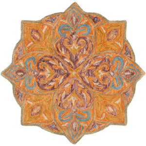 Surya Bonifate Global Saffron, Burnt Orange, Taupe, Eggplant, Mustard, Olive, Ice Blue, Aqua Rugs BFT-1024