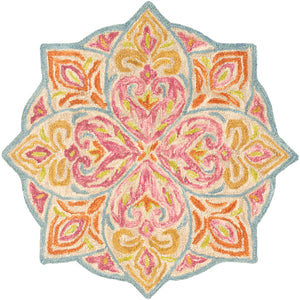 Surya Bonifate Global Rose, Lime, Khaki, Burnt Orange, Mustard, Aqua Rugs BFT-1025