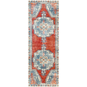 Surya Bohemian Traditional Bright Red, Beige, Taupe, Navy, Charcoal, Teal, Medium Gray Rugs BOM-2300