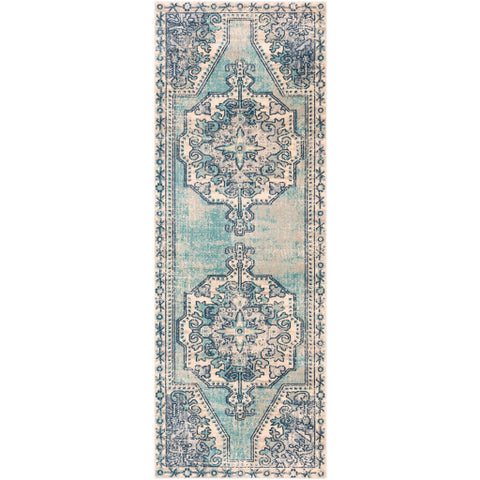 Image of Surya Bohemian Traditional Teal, Navy, Charcoal, Beige, Taupe, Medium Gray Rugs BOM-2301