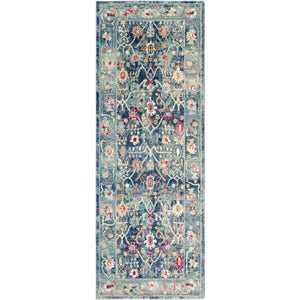 Surya Bohemian Traditional Navy, Charcoal, Teal, Bright Pink, Ice Blue, Bright Red, Saffron, Taupe, Beige, Wheat, Burnt Orange Rugs BOM-2305