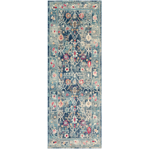 Image of Surya Bohemian Traditional Navy, Charcoal, Teal, Bright Pink, Ice Blue, Bright Red, Saffron, Taupe, Beige, Wheat, Burnt Orange Rugs BOM-2305