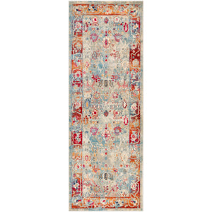Surya Bohemian Traditional Bright Red, Burnt Orange, Bright Pink, Taupe, Beige, Teal, Charcoal, Navy, Saffron, Wheat, Medium Gray Rugs BOM-2306
