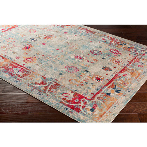 Image of Surya Bohemian Traditional Bright Red, Burnt Orange, Bright Pink, Taupe, Beige, Teal, Charcoal, Navy, Saffron, Wheat, Medium Gray Rugs BOM-2306