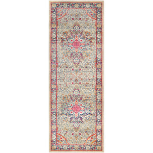 Surya Bohemian Traditional Bright Pink, Taupe, Beige, Navy, Charcoal, Medium Gray, Wheat, Bright Red, Teal, Burnt Orange Rugs BOM-2308