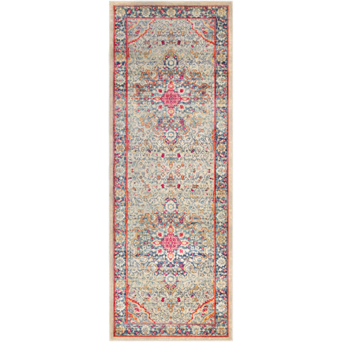 Image of Surya Bohemian Traditional Bright Pink, Taupe, Beige, Navy, Charcoal, Medium Gray, Wheat, Bright Red, Teal, Burnt Orange Rugs BOM-2308