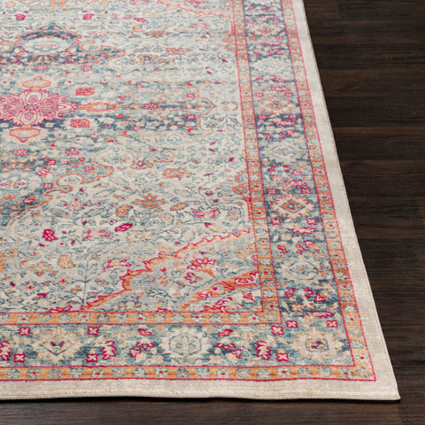 Image of Surya Bohemian Traditional Bright Pink, Taupe, Beige, Navy, Charcoal, Medium Gray, Wheat, Bright Red, Teal, Burnt Orange Rugs BOM-2308