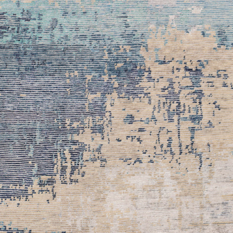 Image of Surya Baranof Modern Aqua, Ivory, Tan, Charcoal, Teal, Ink, Medium Gray Rugs BRF-1000