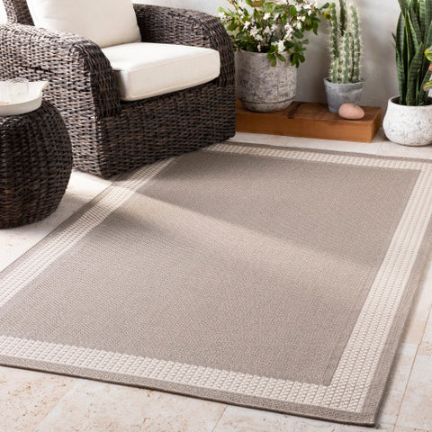 Image of Surya Breeze Modern Charcoal, Taupe, White Rugs BRZ-2302