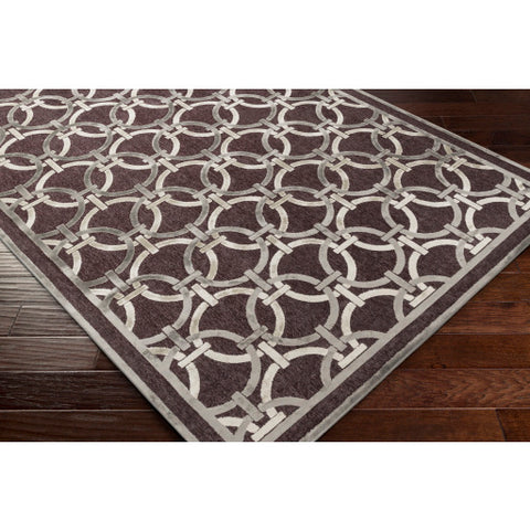 Image of Surya Basilica Modern Dark Brown, Light Gray, Khaki Rugs BSL-7218