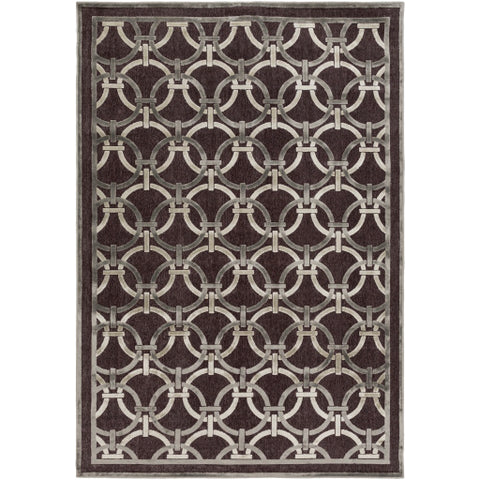 Image of Surya Basilica Modern Dark Brown, Light Gray, Khaki Rugs BSL-7218