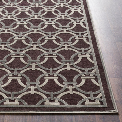 Image of Surya Basilica Modern Dark Brown, Light Gray, Khaki Rugs BSL-7218