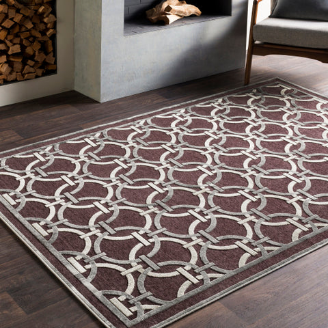 Image of Surya Basilica Modern Dark Brown, Light Gray, Khaki Rugs BSL-7218