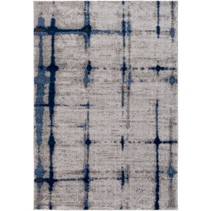 Surya Baylee Modern Silver Gray, Sky Blue, Dark Blue, Dark Brown Rugs BYL-1012