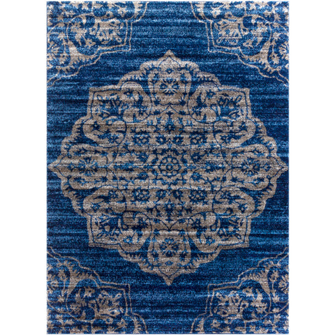 Image of Surya Baylee Traditional Dark Blue, Navy, Denim, Sky Blue, Medium Gray, Silver Gray, Cream Rugs BYL-1029