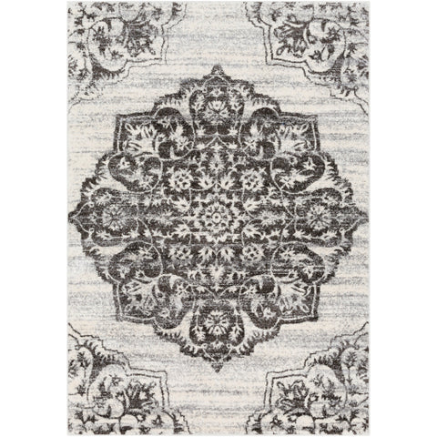 Image of Surya Baylee Traditional Black, Medium Gray, Silver Gray, Cream Rugs BYL-1030