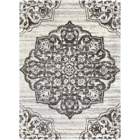 Image of Surya Baylee Traditional Black, Medium Gray, Silver Gray, Cream Rugs BYL-1030