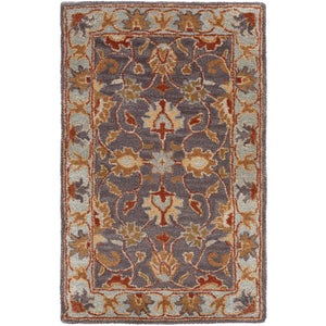 Surya Caesar Traditional Charcoal, Camel, Pale Blue, Medium Gray, Khaki, Cream, Peach Rugs CAE-1004