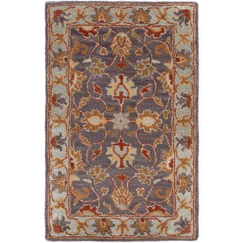 Image of Surya Caesar Traditional Charcoal, Camel, Pale Blue, Medium Gray, Khaki, Cream, Peach Rugs CAE-1004