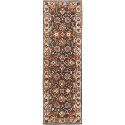 Image of Surya Caesar Traditional Charcoal, Camel, Pale Blue, Medium Gray, Khaki, Cream, Peach Rugs CAE-1004