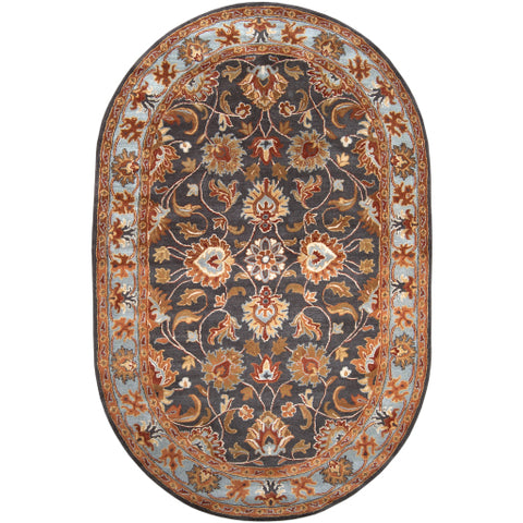 Image of Surya Caesar Traditional Charcoal, Camel, Pale Blue, Medium Gray, Khaki, Cream, Peach Rugs CAE-1004