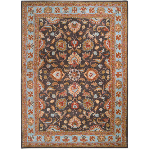 Image of Surya Caesar Traditional Charcoal, Camel, Pale Blue, Medium Gray, Khaki, Cream, Peach Rugs CAE-1004