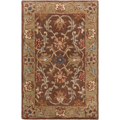 Image of Surya Caesar Traditional Dark Brown, Camel, Burnt Orange, Khaki, Charcoal, Tan Rugs CAE-1009