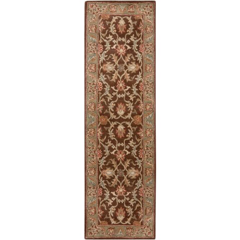 Image of Surya Caesar Traditional Dark Brown, Camel, Burnt Orange, Khaki, Charcoal, Tan Rugs CAE-1009