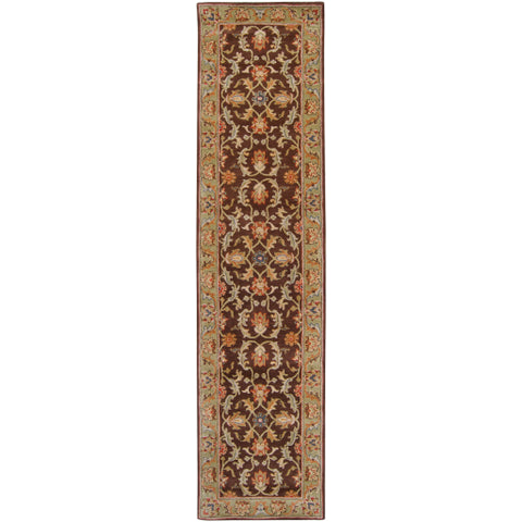 Image of Surya Caesar Traditional Dark Brown, Camel, Burnt Orange, Khaki, Charcoal, Tan Rugs CAE-1009