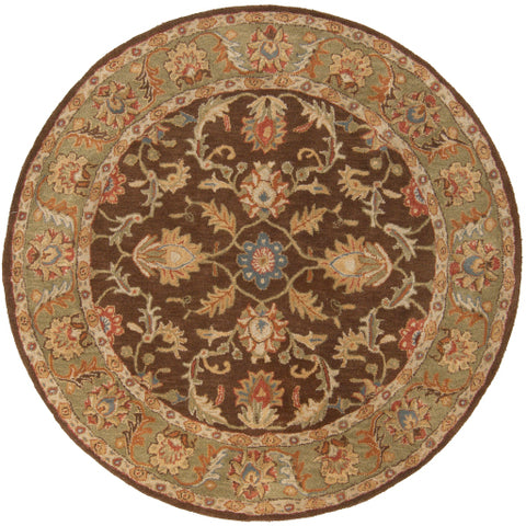 Image of Surya Caesar Traditional Dark Brown, Camel, Burnt Orange, Khaki, Charcoal, Tan Rugs CAE-1009