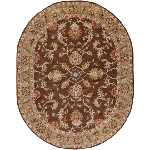 Image of Surya Caesar Traditional Dark Brown, Camel, Burnt Orange, Khaki, Charcoal, Tan Rugs CAE-1009