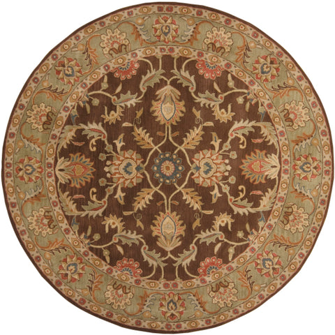 Image of Surya Caesar Traditional Dark Brown, Camel, Burnt Orange, Khaki, Charcoal, Tan Rugs CAE-1009