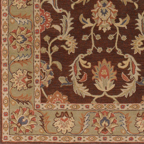 Image of Surya Caesar Traditional Dark Brown, Camel, Burnt Orange, Khaki, Charcoal, Tan Rugs CAE-1009