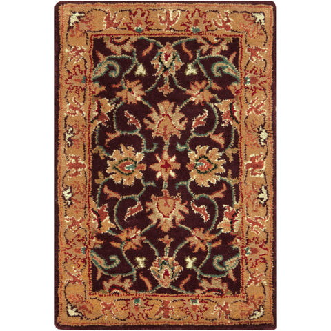 Image of Surya Caesar Traditional Burgundy, Khaki, Dark Red, Camel, Black, Charcoal, Tan Rugs CAE-1024