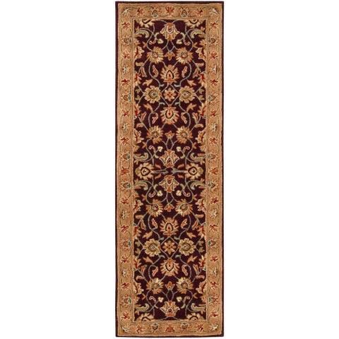 Image of Surya Caesar Traditional Burgundy, Khaki, Dark Red, Camel, Black, Charcoal, Tan Rugs CAE-1024