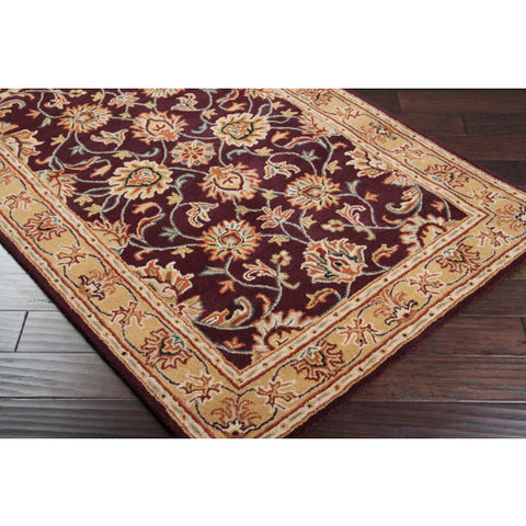 Image of Surya Caesar Traditional Burgundy, Khaki, Dark Red, Camel, Black, Charcoal, Tan Rugs CAE-1024