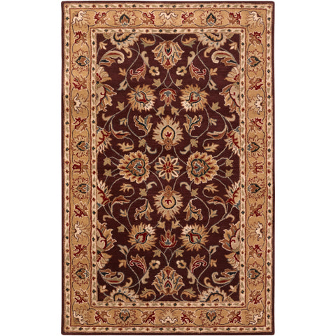 Image of Surya Caesar Traditional Burgundy, Khaki, Dark Red, Camel, Black, Charcoal, Tan Rugs CAE-1024