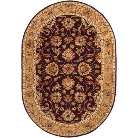 Image of Surya Caesar Traditional Burgundy, Khaki, Dark Red, Camel, Black, Charcoal, Tan Rugs CAE-1024