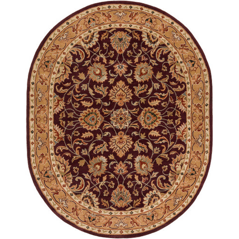 Image of Surya Caesar Traditional Burgundy, Khaki, Dark Red, Camel, Black, Charcoal, Tan Rugs CAE-1024