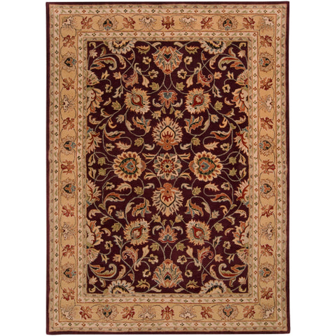 Image of Surya Caesar Traditional Burgundy, Khaki, Dark Red, Camel, Black, Charcoal, Tan Rugs CAE-1024