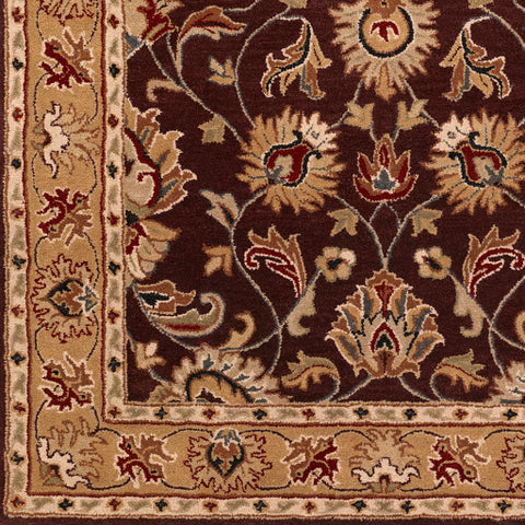 Image of Surya Caesar Traditional Burgundy, Khaki, Dark Red, Camel, Black, Charcoal, Tan Rugs CAE-1024