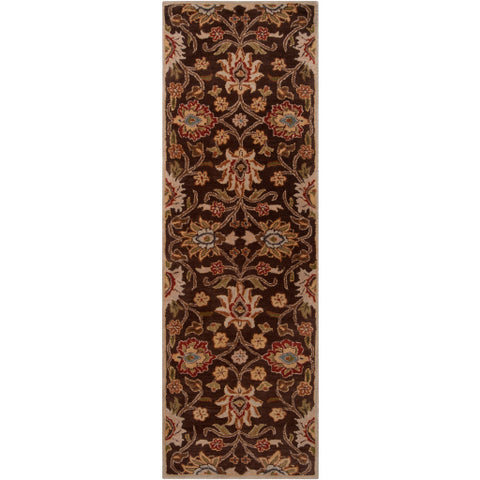 Image of Surya Caesar Traditional Dark Brown, Burnt Orange, Olive, Khaki, Taupe, Tan, Dark Green, Denim, Dark Red Rugs CAE-1051